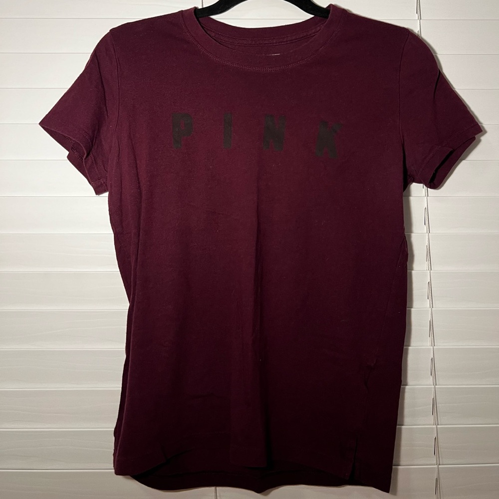 purple t-shirt from pink